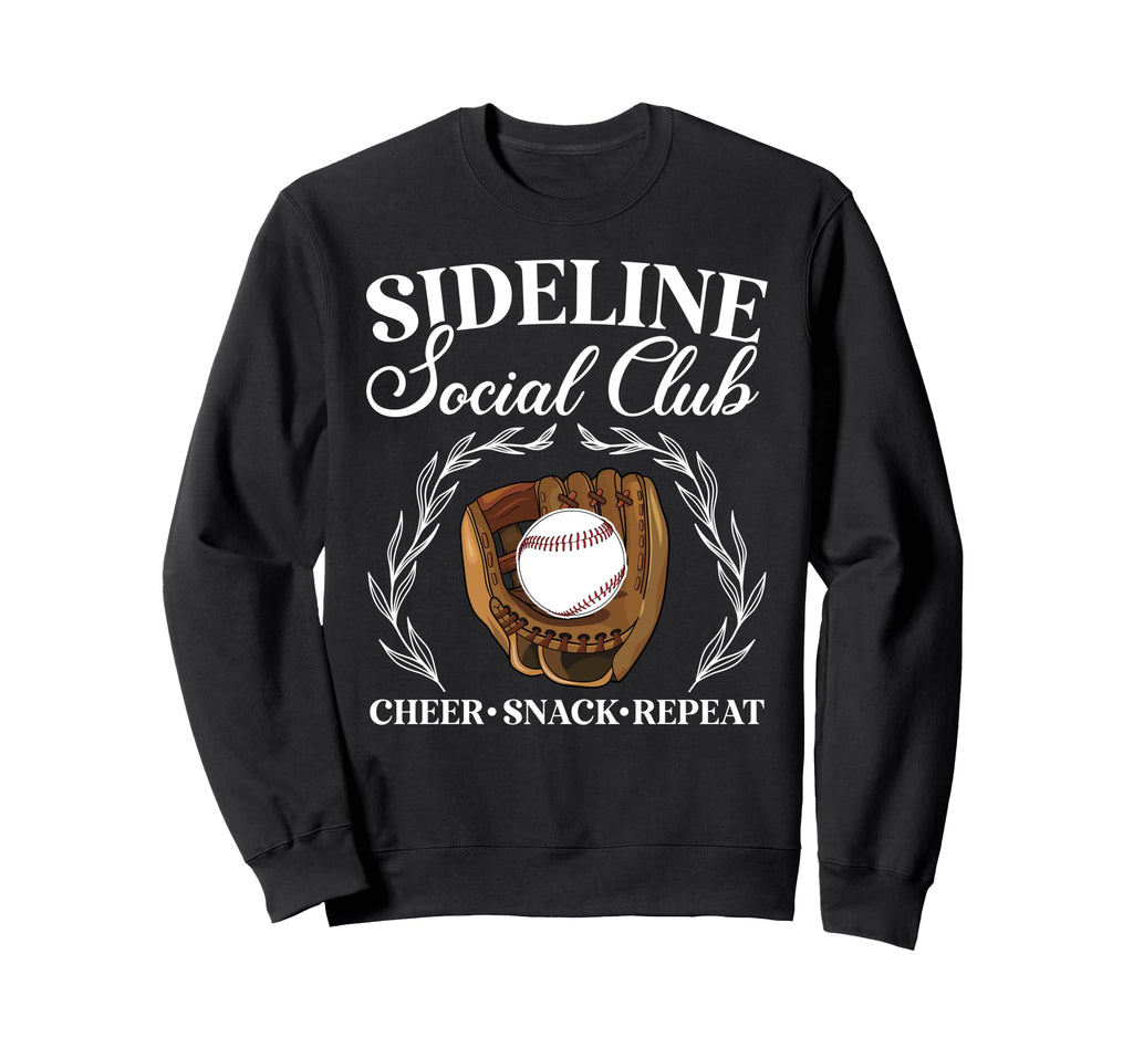 Sideline Social Club Baseball Mom Sweatshirt - Minimalist Print for Adults - T-Shirt, Sweatshirt, Hoodie