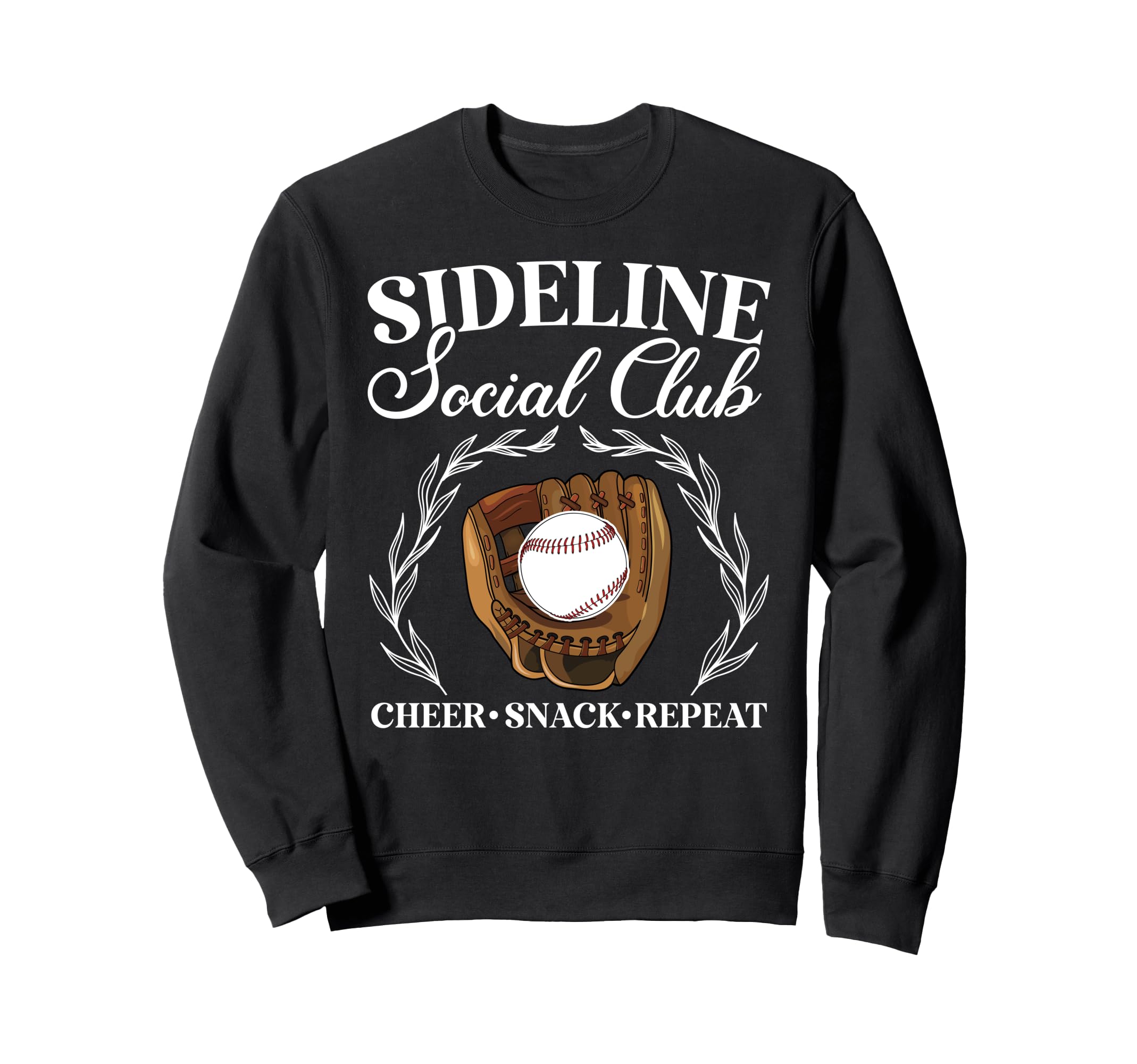 Sideline Social Club Baseball Mom Sweatshirt - Minimalist Print for Adults - T-Shirt, Sweatshirt, Hoodie