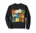 Peace Sign Love 60S 70S Tie Dye Sweatshirt - Unique Graphic Men Women - T-Shirt, Sweatshirt, Hoodie