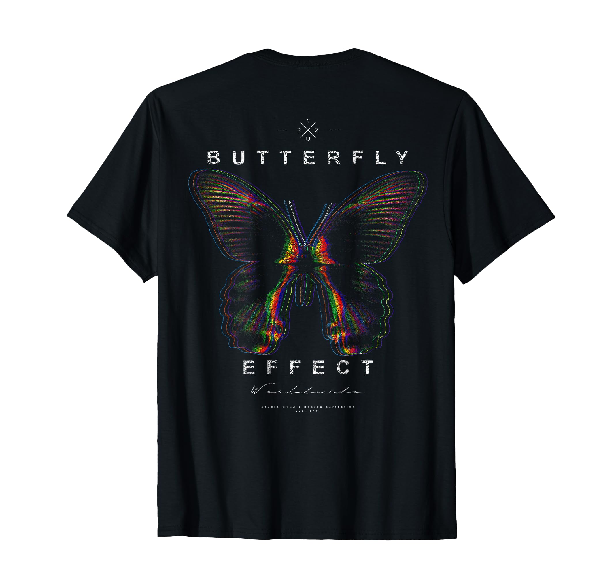 Y2K Back Streetwear Butterfly T-Shirt - Fun Novelty Design for Adults - T-Shirt, Sweatshirt, Hoodie