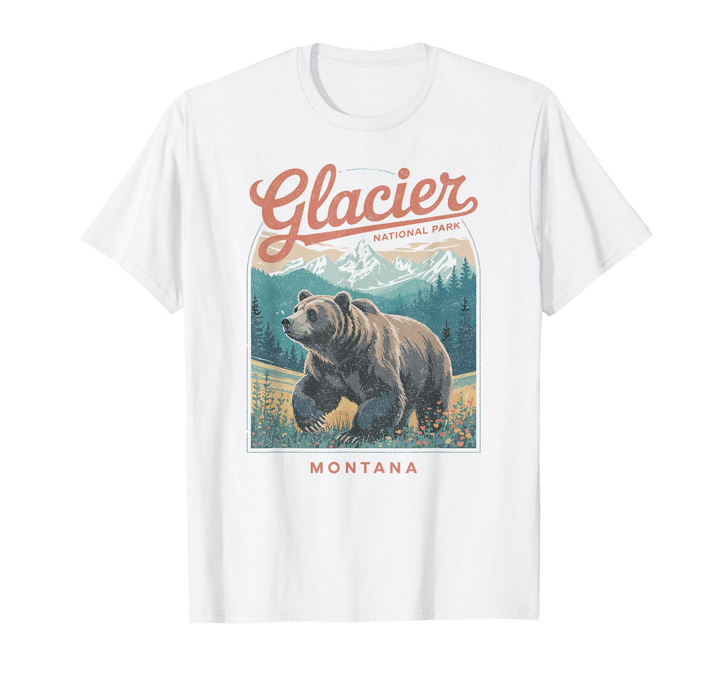 Glacier National Park Montana Usa T-Shirt - Fun Novelty Design Unisex - T-Shirt, Sweatshirt, Hoodie