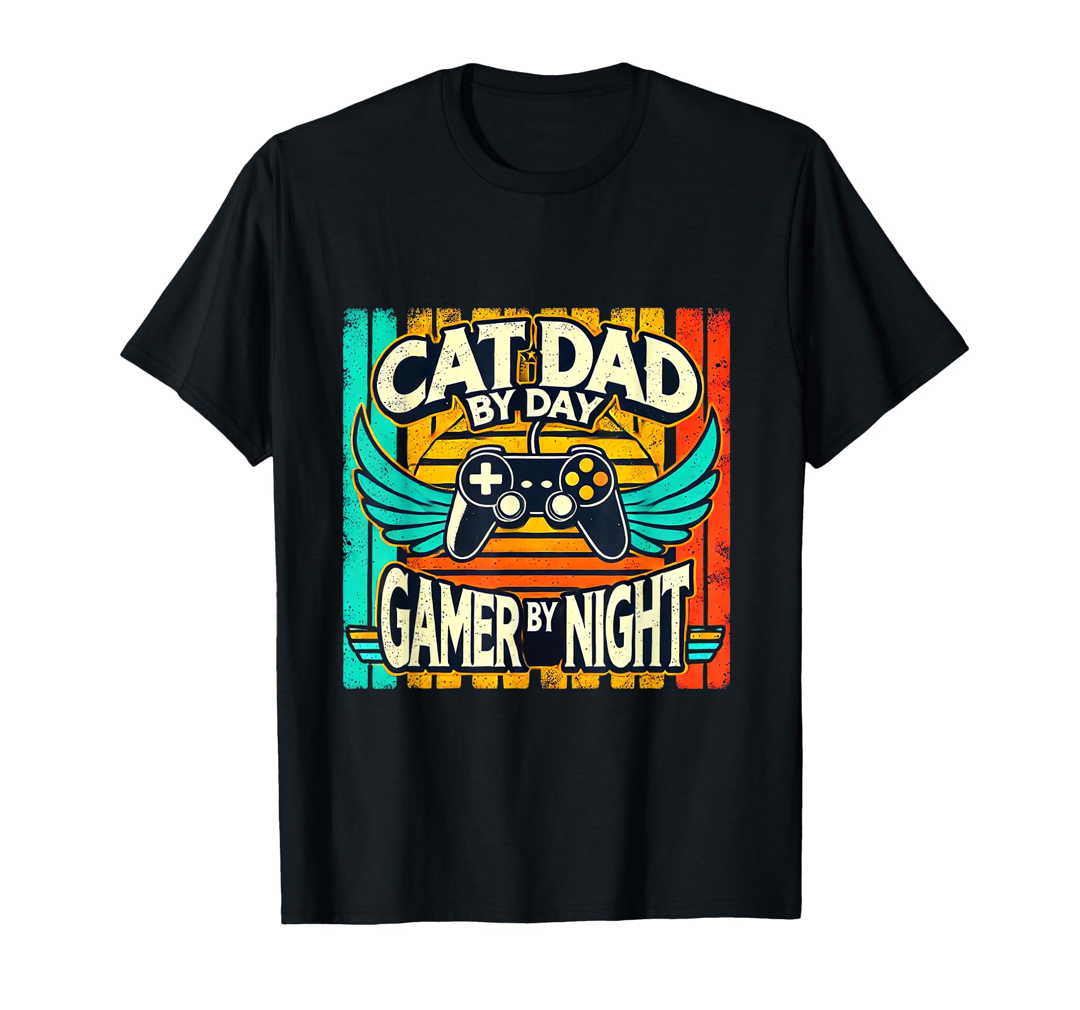 Cat Dad Day Gamer Night T-Shirt - Aesthetic Graphic Unisex - T-Shirt, Sweatshirt, Hoodie