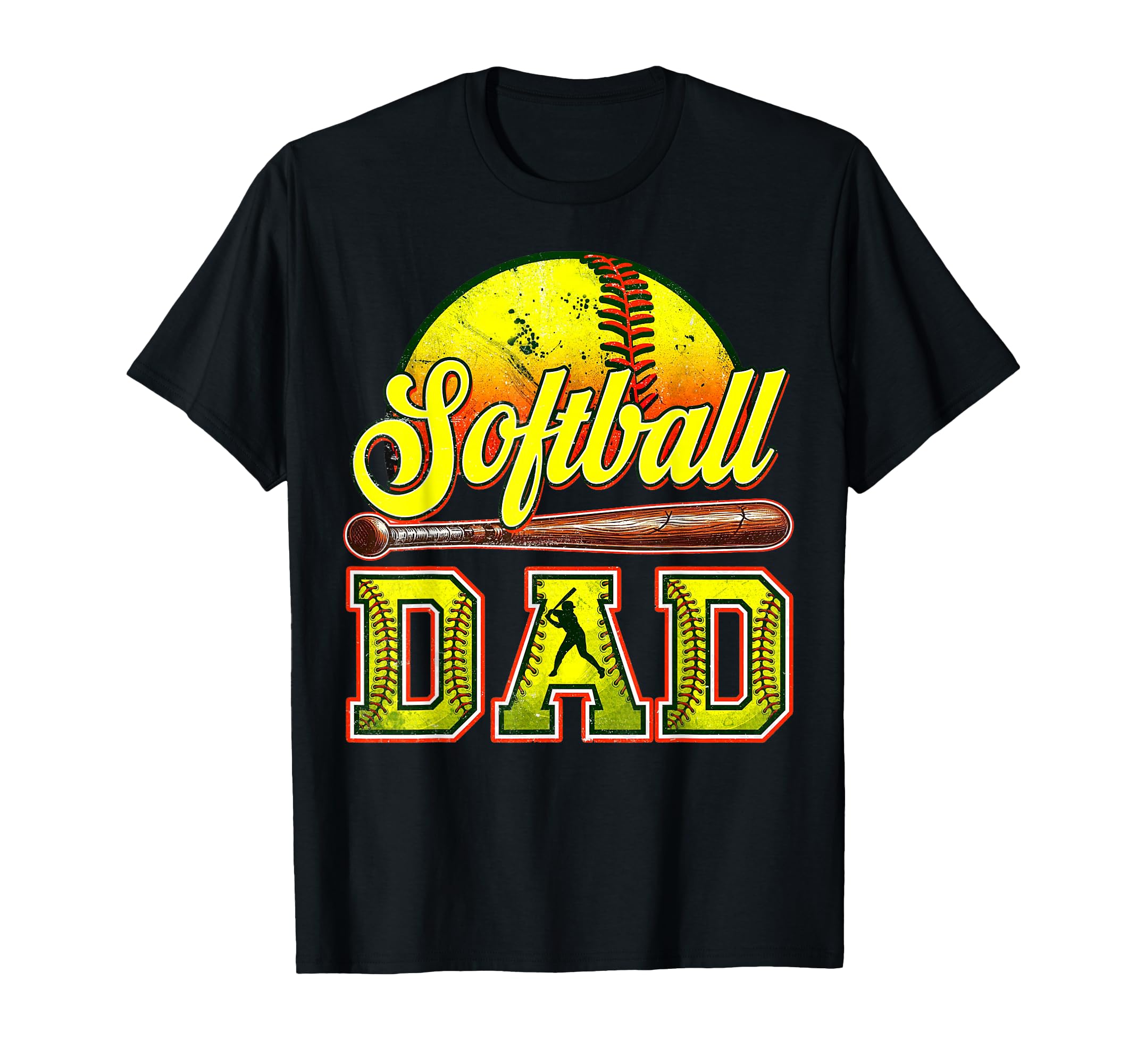 Softball Dad Game Day Dad Fathers Day T-Shirt - Aesthetic Graphic Unisex - T-Shirt, Sweatshirt, Hoodie