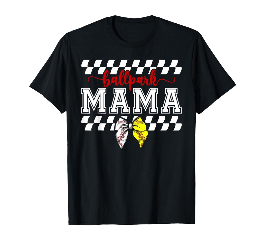 Ballpark Mama Coquette Softball T-Shirt - Trendy Graphic for Adults - T-Shirt, Sweatshirt, Hoodie