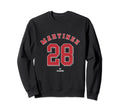 Jd Martinez 28 Boston Mlbpa Baseball Sweatshirt - Minimalist Print Unisex - T-Shirt, Sweatshirt, Hoodie