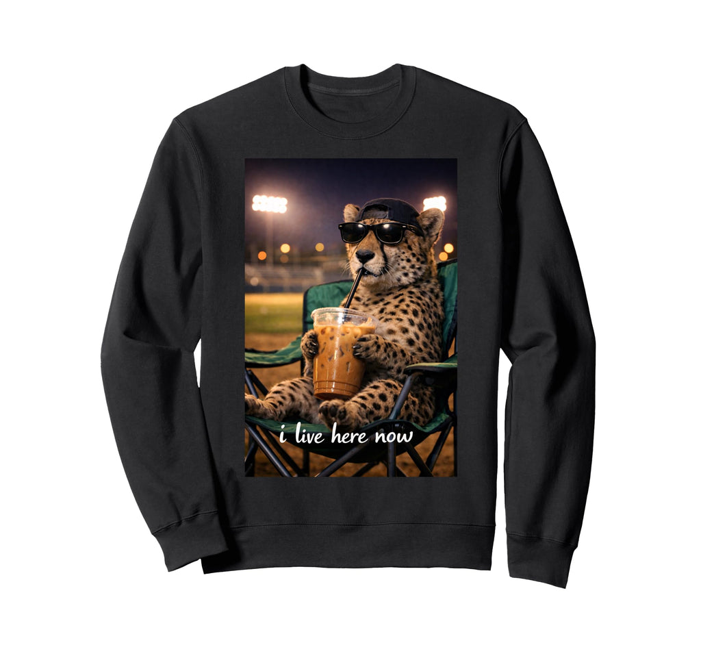 Funny Cheeta Ballfield Baseball Sweatshirt - Aesthetic Graphic Unisex - T-Shirt, Sweatshirt, Hoodie