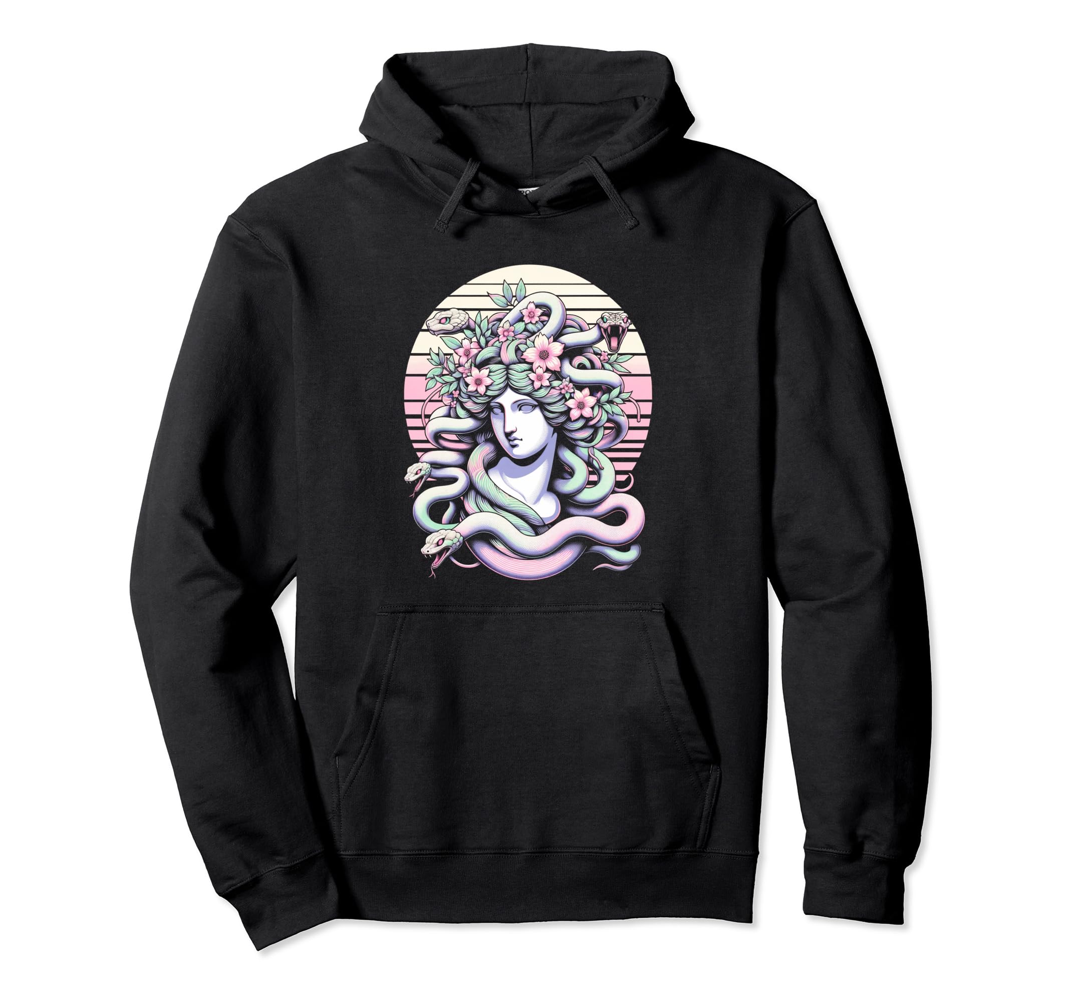 Medusa Statue Otaku Art Vaporwave Aesthetic Hoodie - Novelty Apparel Unisex - T-Shirt, Sweatshirt, Hoodie
