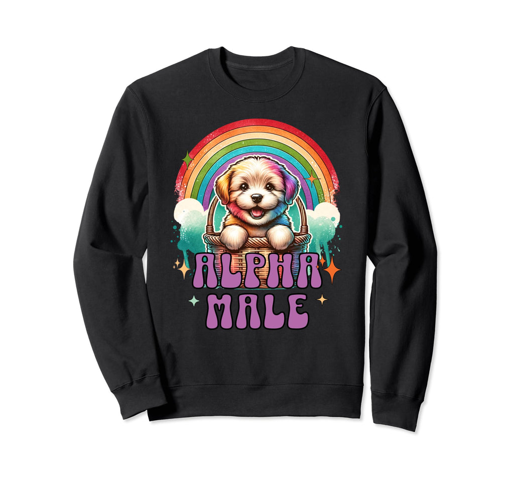 Alpha Male Funny Puppy Weird Y2K Sweatshirt - Custom Art Print Unisex - T-Shirt, Sweatshirt, Hoodie