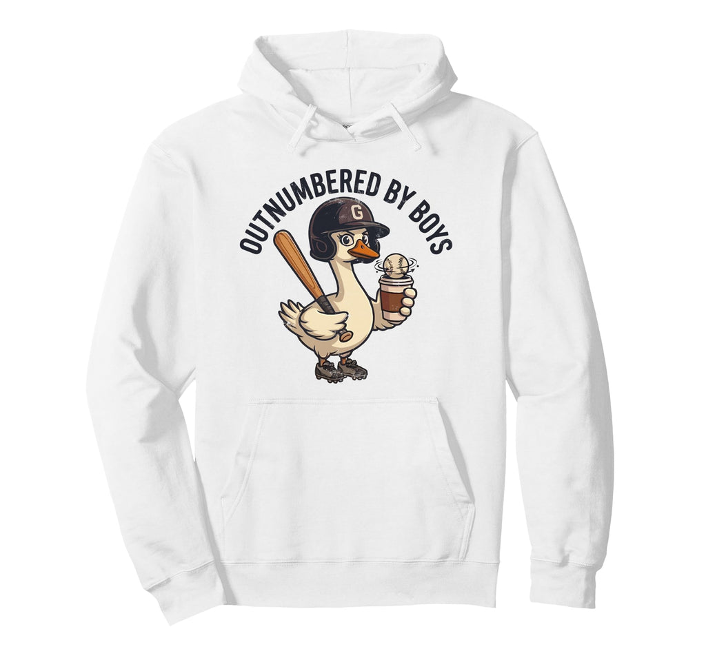 Outnumbered Mom Baseball Mom Goose Hoodie - Streetwear Style Men Women - T-Shirt, Sweatshirt, Hoodie