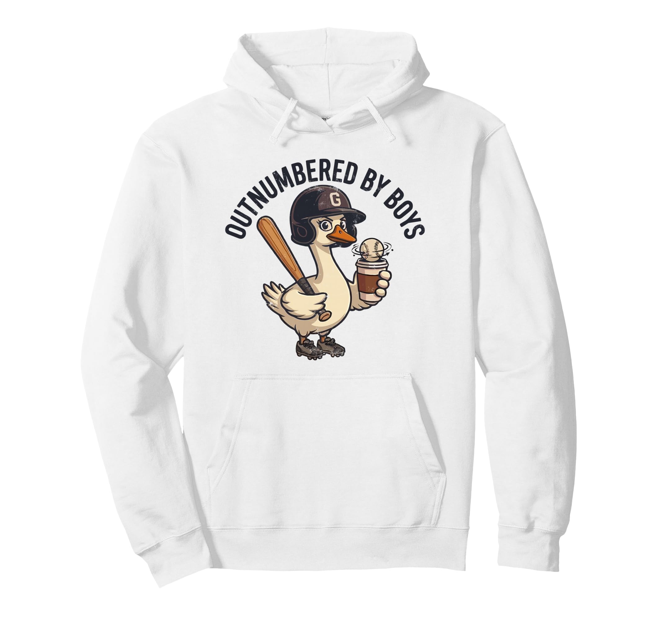 Outnumbered Mom Baseball Mom Goose Hoodie - Streetwear Style Men Women - T-Shirt, Sweatshirt, Hoodie