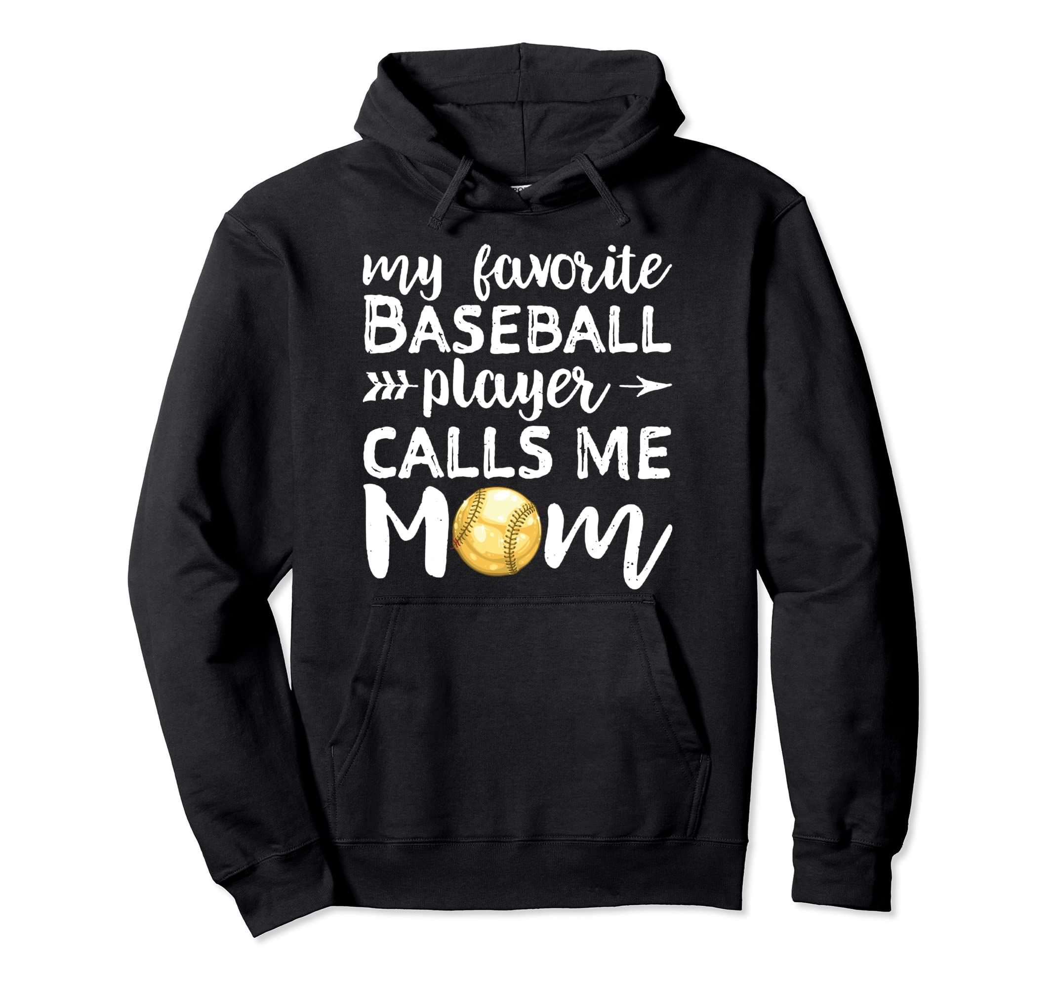 My Favorite Player Calls Me Mom Baseball Hoodie - Minimalist Print Unisex - T-Shirt, Sweatshirt, Hoodie