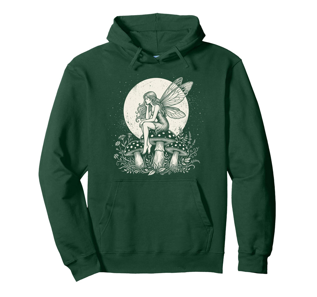 Fairycore Butterfly Fairy Mushroom Floral Hoodie - Minimalist Print Unisex - T-Shirt, Sweatshirt, Hoodie
