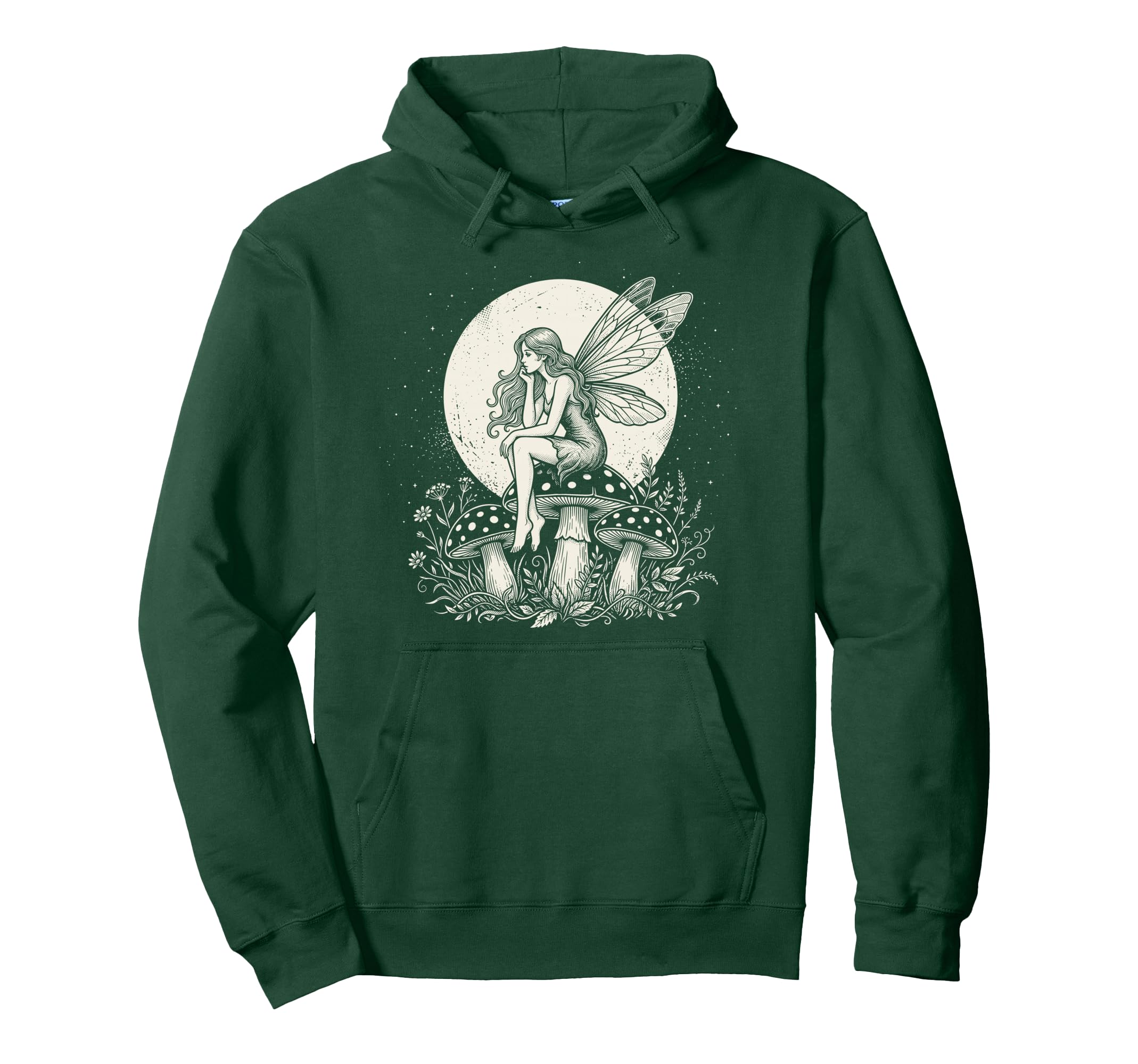 Fairycore Butterfly Fairy Mushroom Floral Hoodie - Minimalist Print Unisex - T-Shirt, Sweatshirt, Hoodie