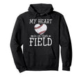 My Heart Is That Field Baseball Heart Hoodie - Unique Graphic for Adults - T-Shirt, Sweatshirt, Hoodie