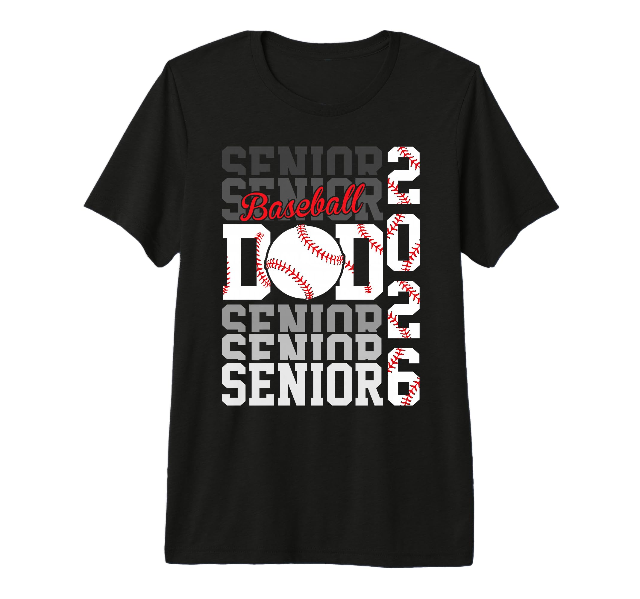 2026 Baseball Senior Dad Graduation T-Shirt - Graphic Print Unisex - T-Shirt, Sweatshirt, Hoodie
