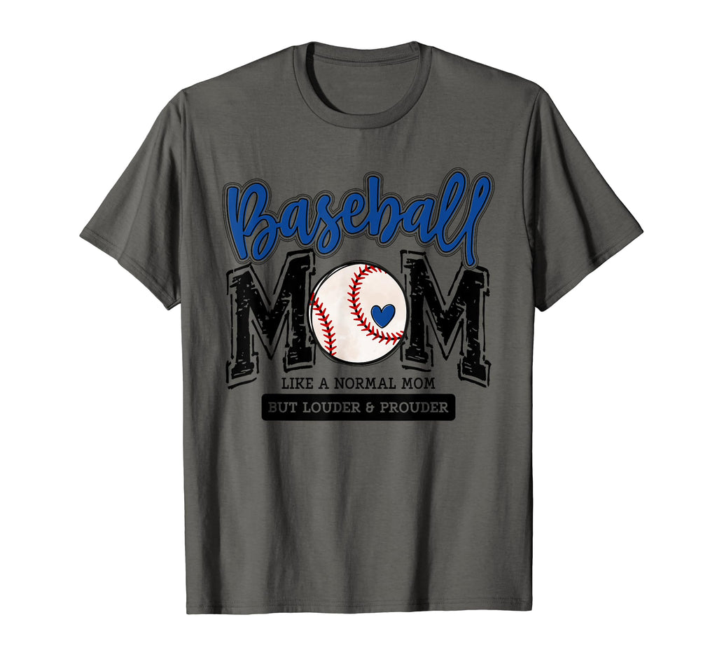 Baseball Mom Blue Varsity Baseball T-Shirt - Trendy Graphic for Adults - T-Shirt, Sweatshirt, Hoodie