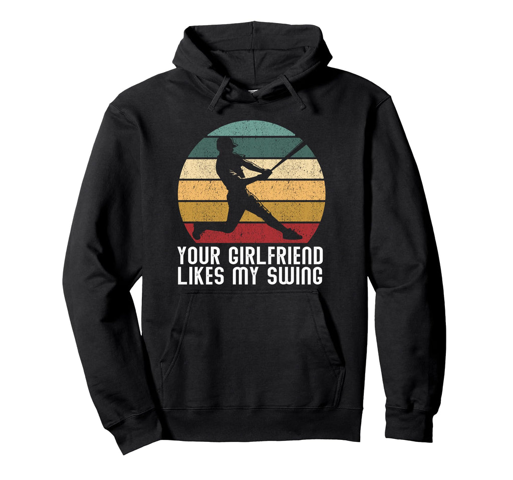 Baseball Softball Batter Swing Baseball Hoodie - Unique Graphic Unisex - T-Shirt, Sweatshirt, Hoodie