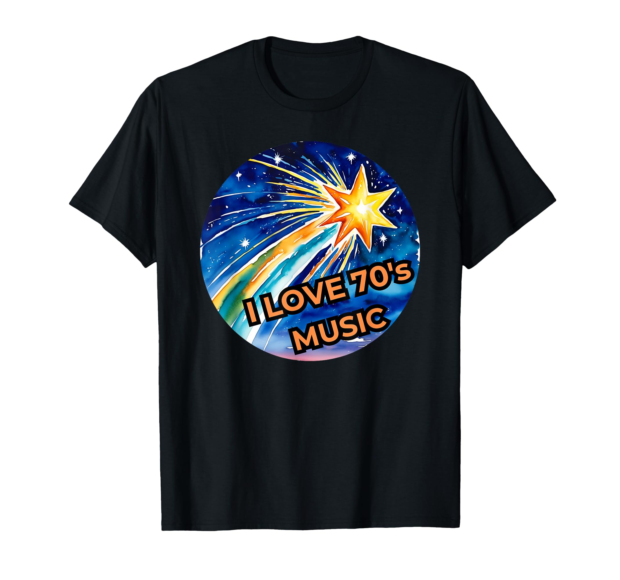 70S Music Lovers 1970S Colourful Sweatshirt - Fun Novelty Design for Adults - T-Shirt, Sweatshirt, Hoodie