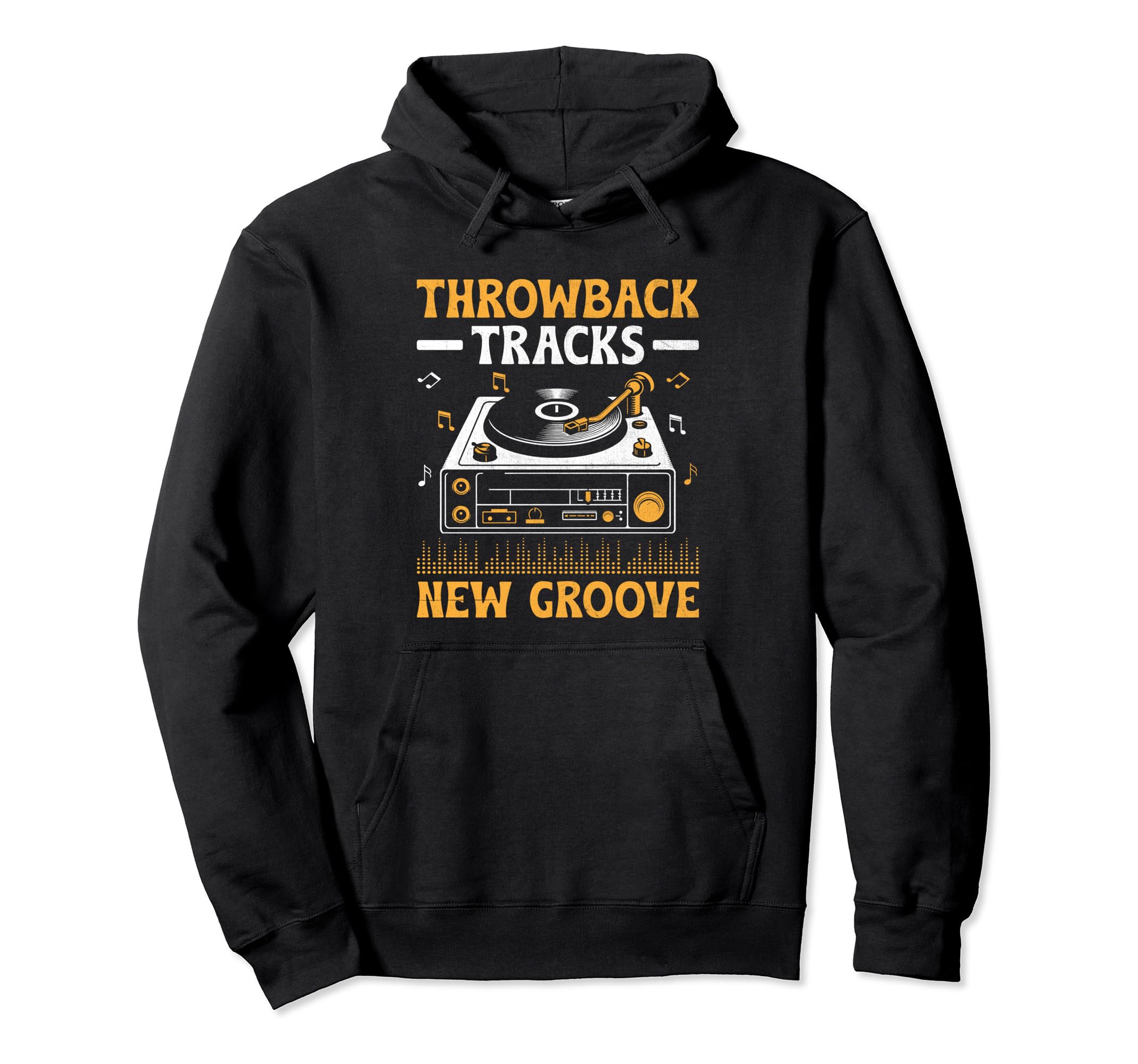 Funny Old School Dj Equipment Table Hoodie - Minimalist Print for Adults - T-Shirt, Sweatshirt, Hoodie