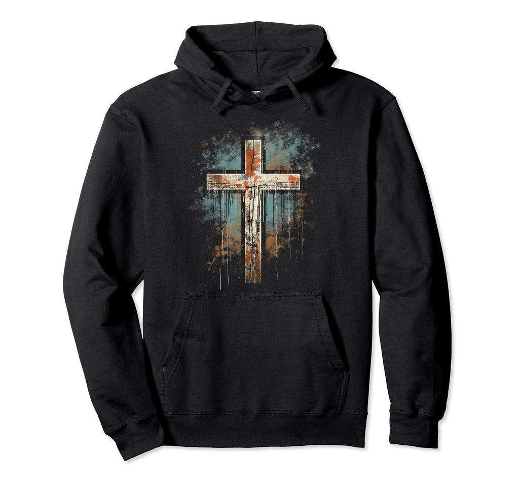 Cross Distressed 90S Goth Grunge Vibes 22 Hoodie - Trendy Graphic Men Women - T-Shirt, Sweatshirt, Hoodie