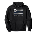 Baseball American Flag Kutter Hoodie - Aesthetic Graphic Men Women - T-Shirt, Sweatshirt, Hoodie