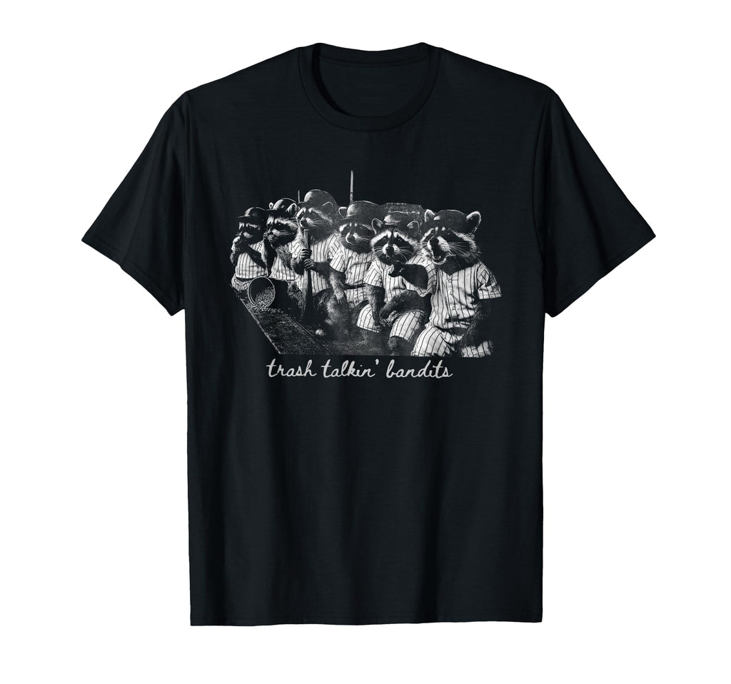 Trash Talking Bandits Racoon Funny T-Shirt - Minimalist Print Men Women - T-Shirt, Sweatshirt, Hoodie