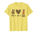 Peace Love German Shepherd Leopard T-Shirt - Aesthetic Graphic Unisex - T-Shirt, Sweatshirt, Hoodie