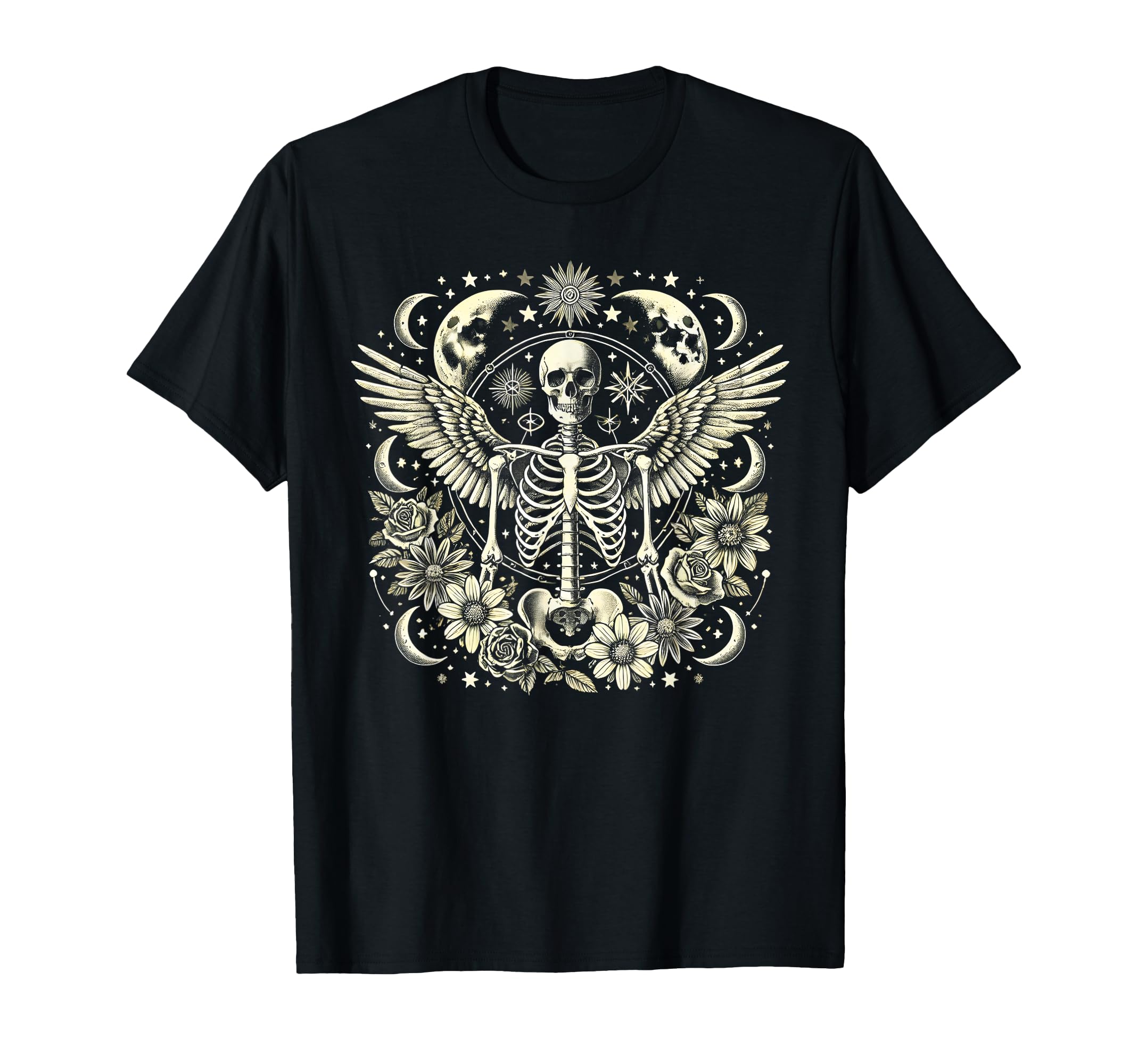 Fairycore Skeleton Butterfly Moon Y2K T-Shirt - Aesthetic Graphic Unisex - T-Shirt, Sweatshirt, Hoodie