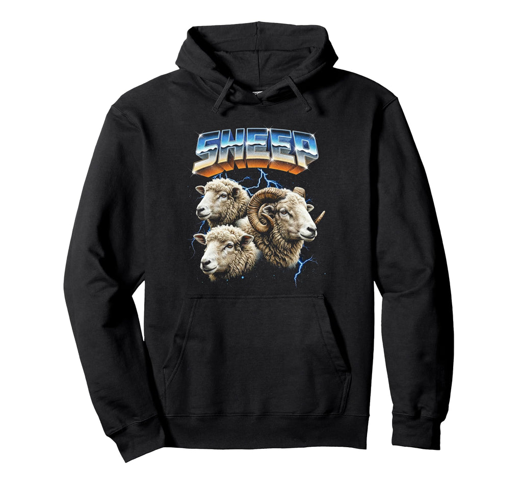 Sheep 80S Funny Farmer Sheep 90S Hoodie - Fun Novelty Design Men Women - T-Shirt, Sweatshirt, Hoodie
