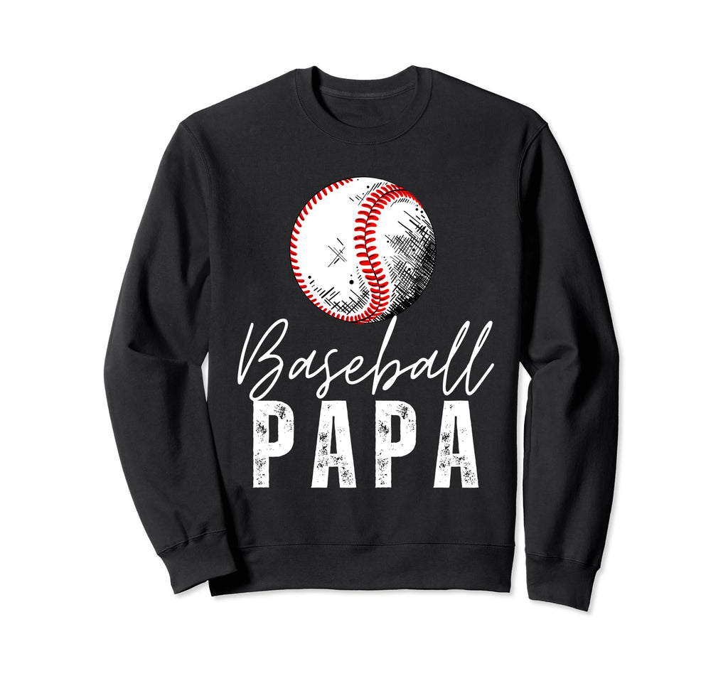Baseball Papa Family Matching Funny Sweatshirt - Minimalist Print Unisex - T-Shirt, Sweatshirt, Hoodie