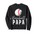 Baseball Papa Family Matching Funny Sweatshirt - Minimalist Print Unisex - T-Shirt, Sweatshirt, Hoodie