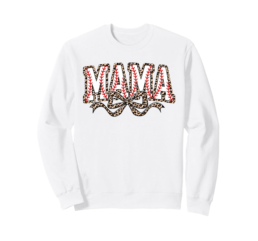 Leopard Baseball Mama Coquette Sweatshirt - Aesthetic Graphic Men Women - T-Shirt, Sweatshirt, Hoodie