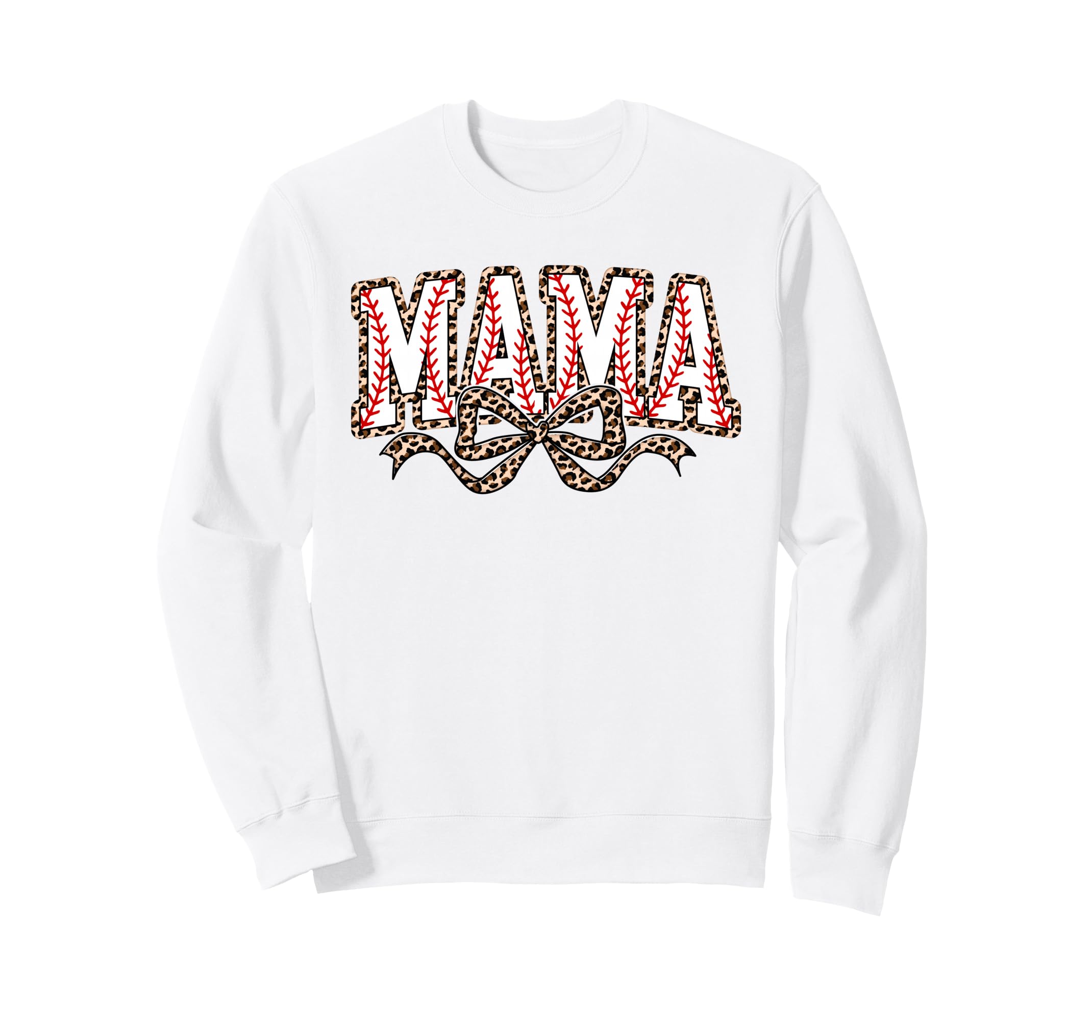 Leopard Baseball Mama Coquette Sweatshirt - Aesthetic Graphic Men Women - T-Shirt, Sweatshirt, Hoodie