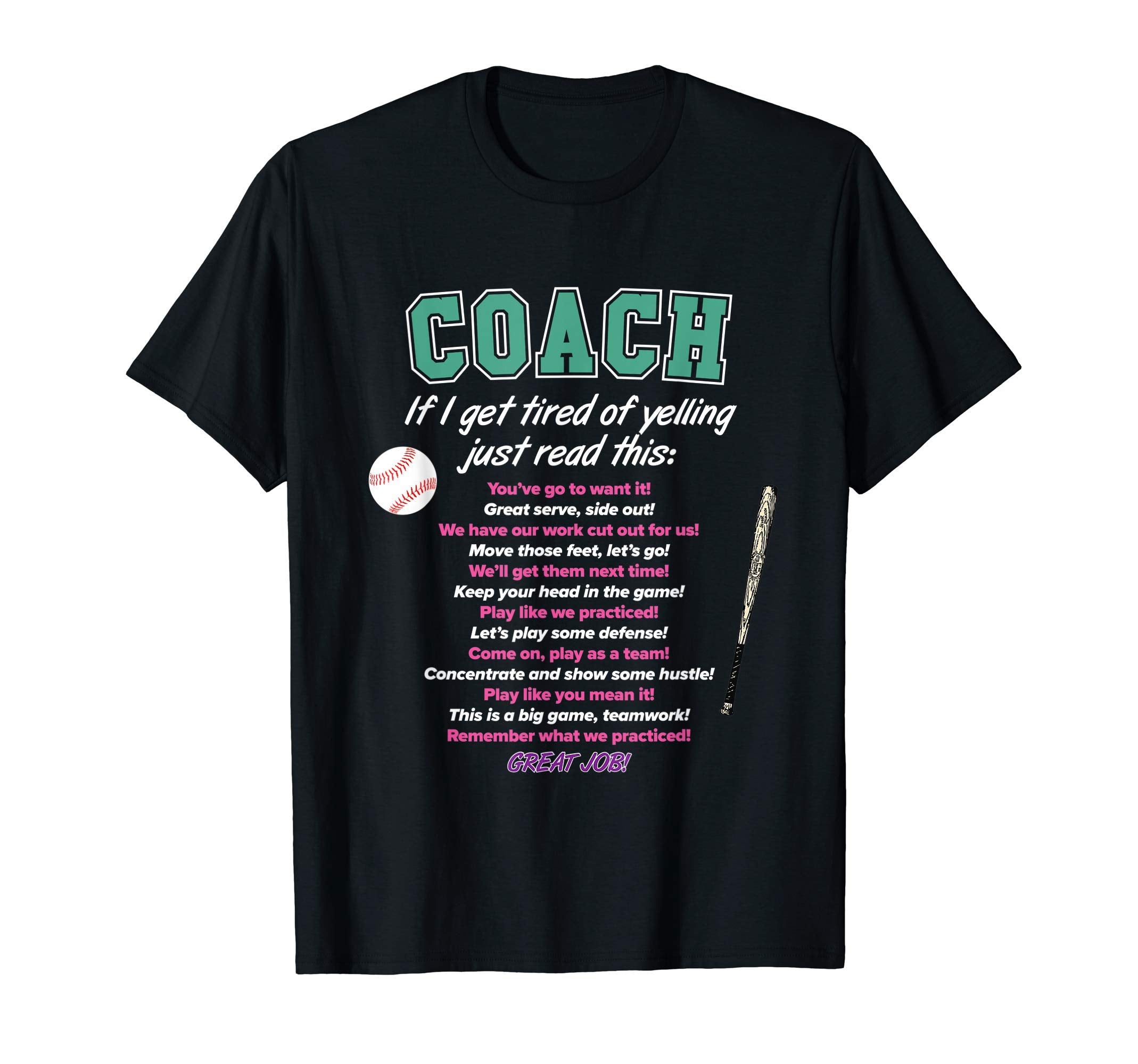 Funny Baseball Softball Coach T-Shirt - Aesthetic Graphic for Adults - T-Shirt, Sweatshirt, Hoodie