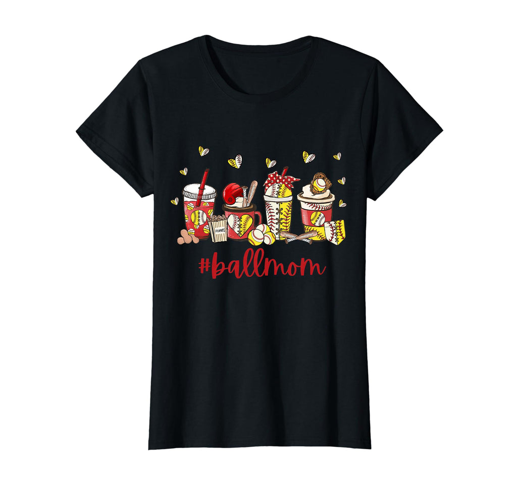 Ballmom Softball And Baseball Mom T-Shirt - Fun Novelty Design for Adults - T-Shirt, Sweatshirt, Hoodie