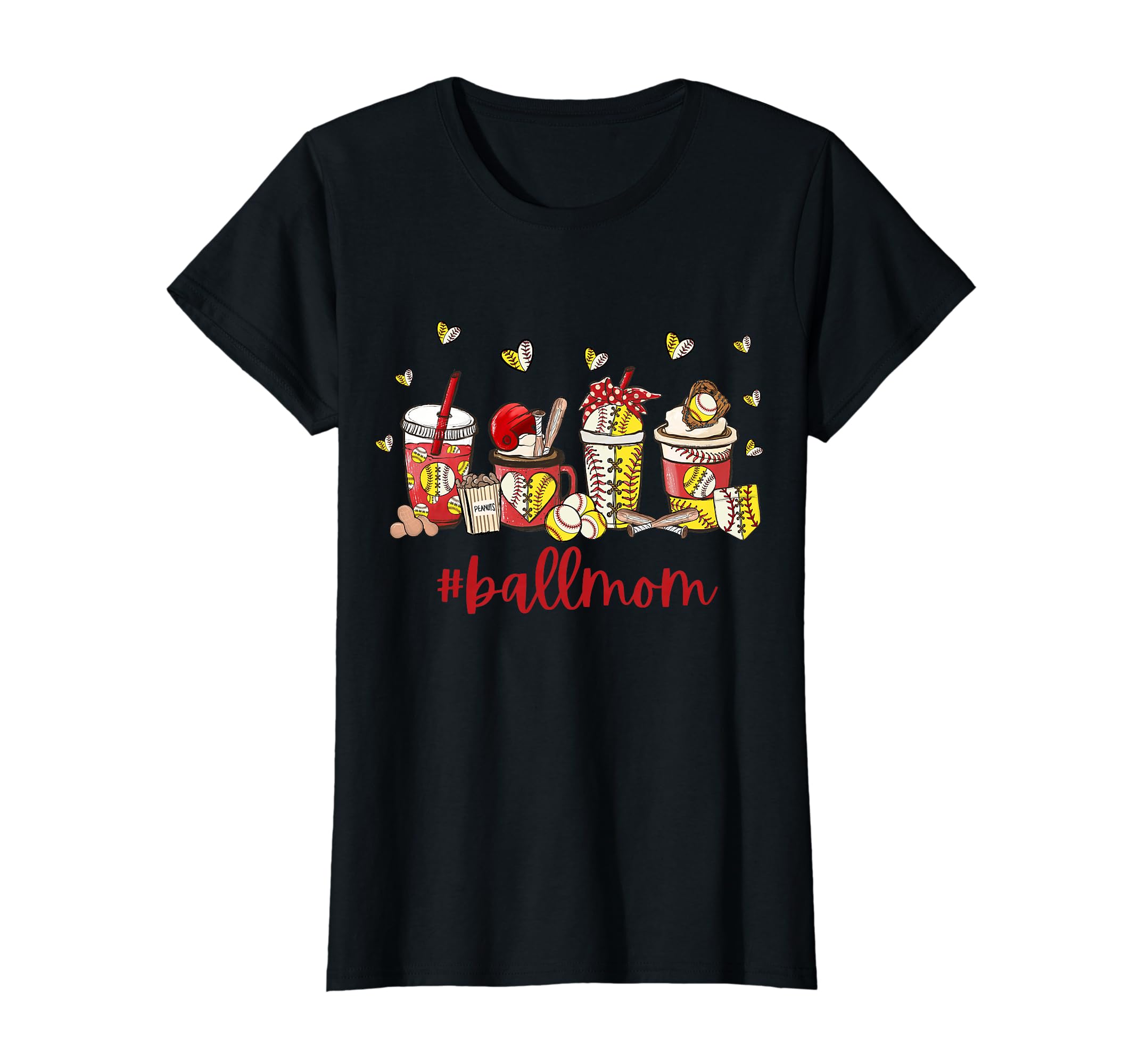 Ballmom Softball And Baseball Mom T-Shirt - Fun Novelty Design for Adults - T-Shirt, Sweatshirt, Hoodie