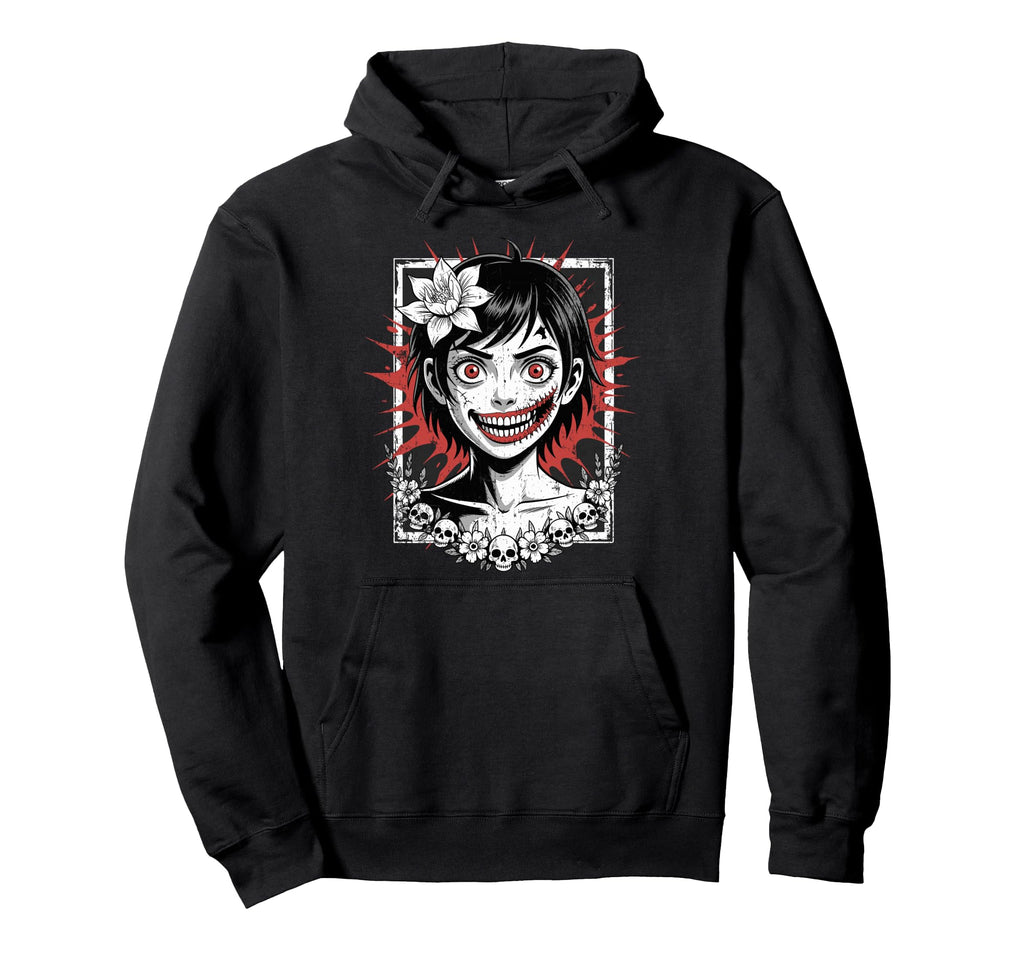 Horror Anime Goth Creepy Japanese Hoodie - Casual Everyday Wear Men Women - T-Shirt, Sweatshirt, Hoodie