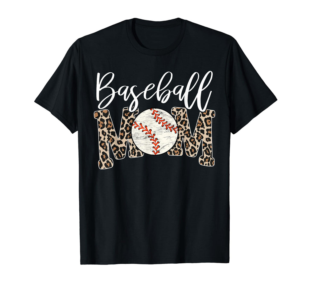 Leopard Baseball Mom Matching T-Shirt - Minimalist Print Men Women - T-Shirt, Sweatshirt, Hoodie
