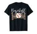 Leopard Baseball Mom Matching T-Shirt - Minimalist Print Men Women - T-Shirt, Sweatshirt, Hoodie