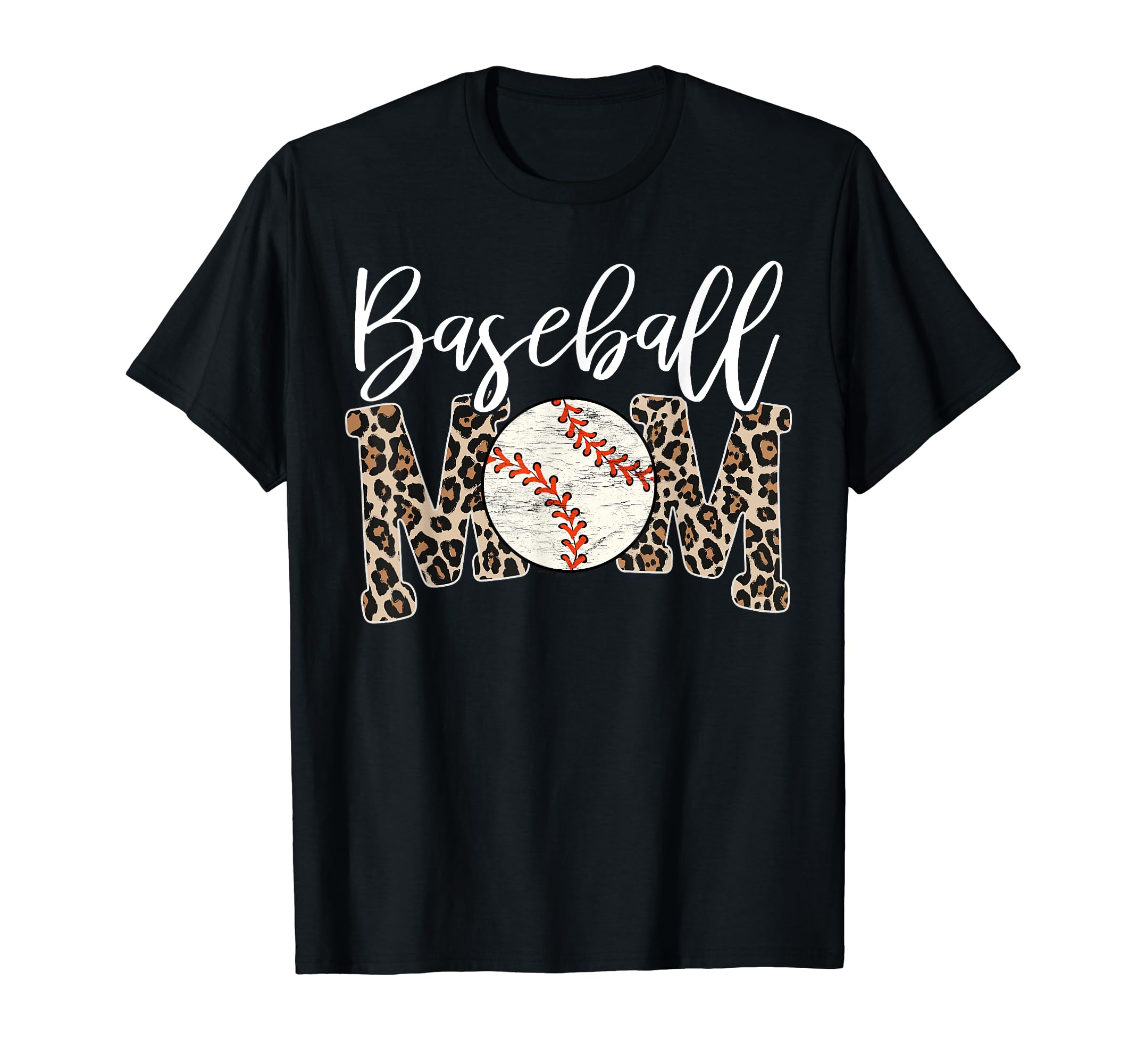 Leopard Baseball Mom Matching T-Shirt - Minimalist Print Men Women - T-Shirt, Sweatshirt, Hoodie