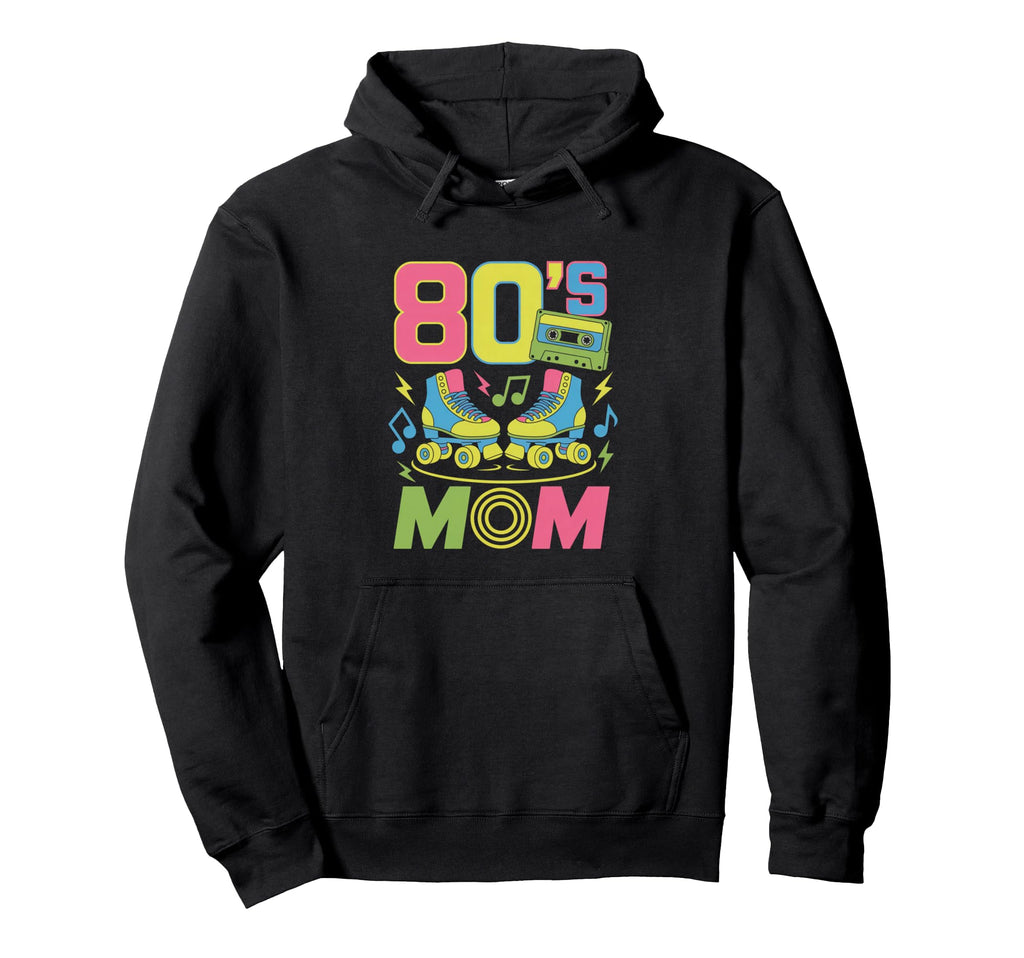 80S Mom Roller Skate Vibes Colorful Hoodie - Streetwear Style for Adults - T-Shirt, Sweatshirt, Hoodie