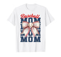 Baseball Mom Mama Coquette Bow Game Day T-Shirt - Trendy Graphic Men Women - T-Shirt, Sweatshirt, Hoodie