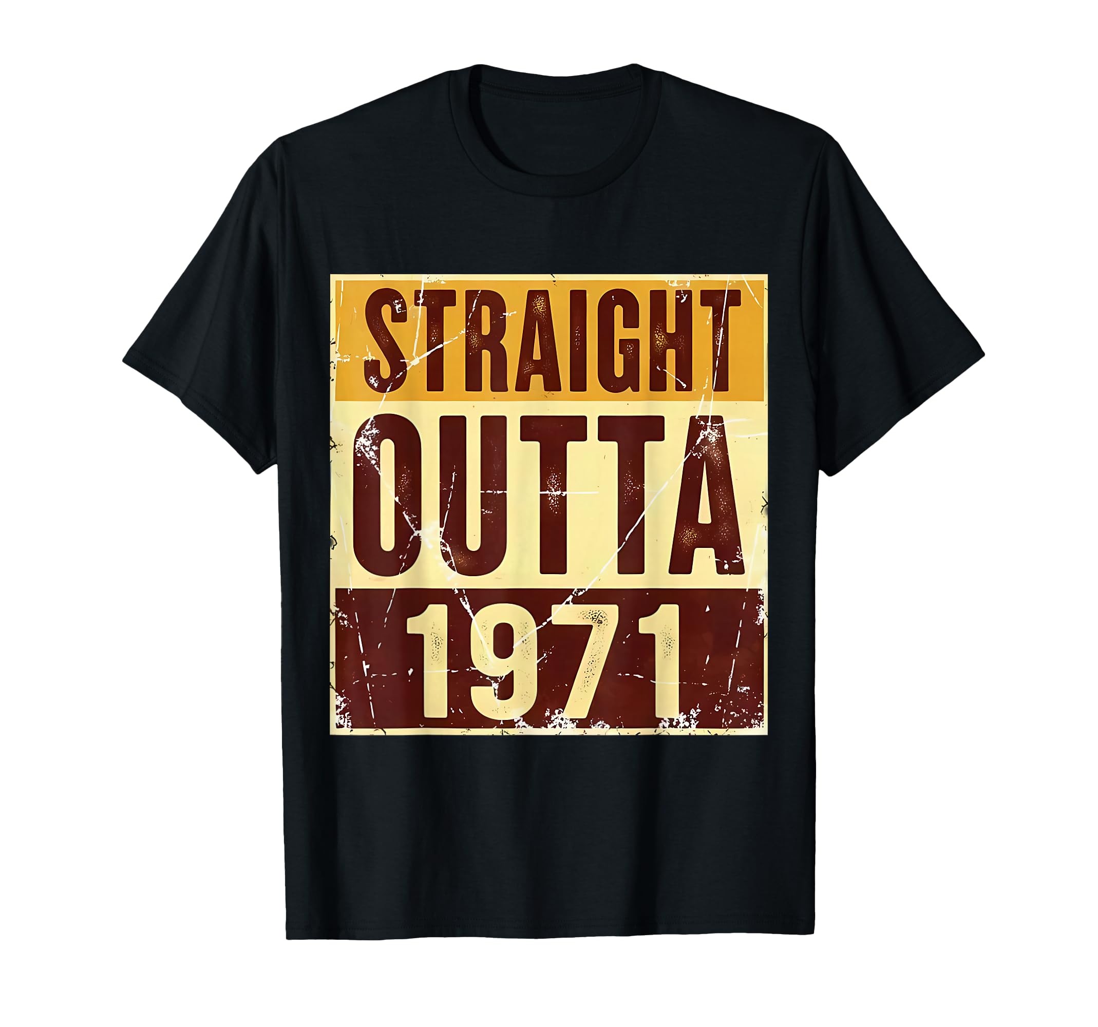 Straight Outta 1971 Birthday Mens T-Shirt - Custom Art Print for Adults - T-Shirt, Sweatshirt, Hoodie