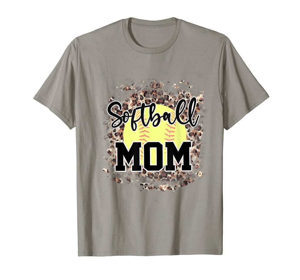 Softball Mom Bleached Softball T-Shirt - Casual Everyday Wear for Adults - T-Shirt, Sweatshirt, Hoodie