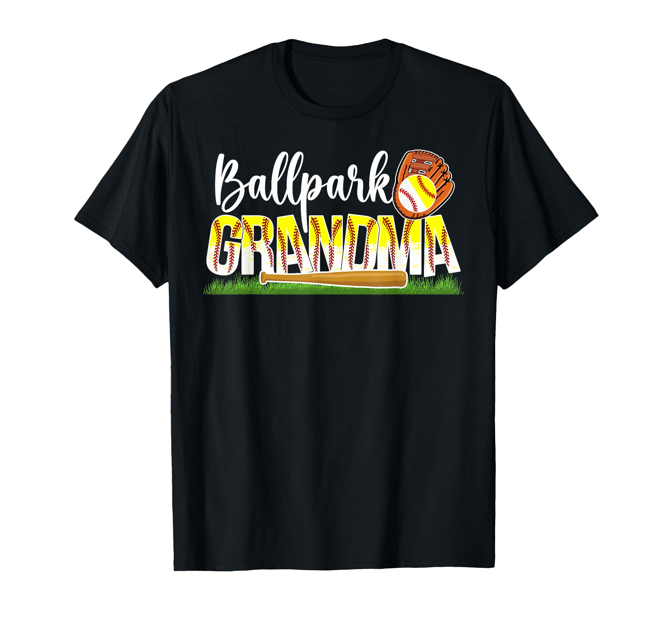 Ballpark Grandma Softball Baseball T-Shirt - Unique Graphic Men Women - T-Shirt, Sweatshirt, Hoodie