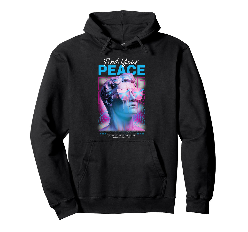 Y2K Peace Bold Urban Graffiti Hoodie - Aesthetic Graphic for Adults - T-Shirt, Sweatshirt, Hoodie