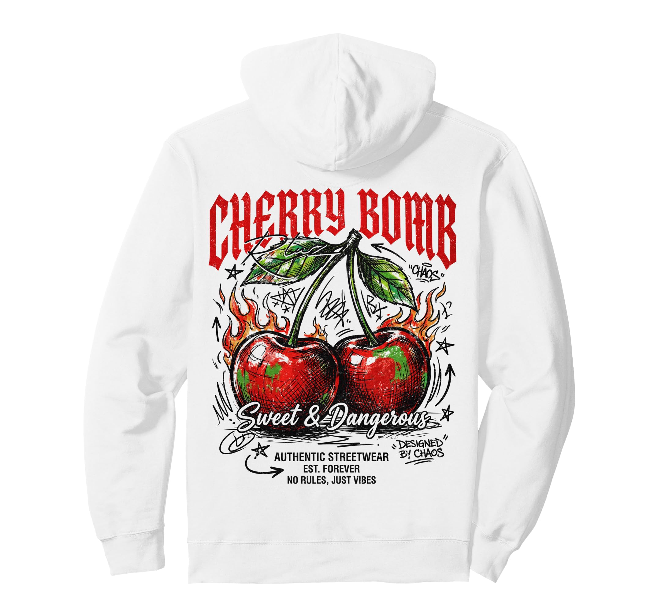 Fruit Y2K Back Streetwear Hoodie - Trendy Graphic for Adults - T-Shirt, Sweatshirt, Hoodie