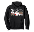 Baseball Pitcher Mom Leopard Mom Hoodie - Minimalist Print Men Women - T-Shirt, Sweatshirt, Hoodie