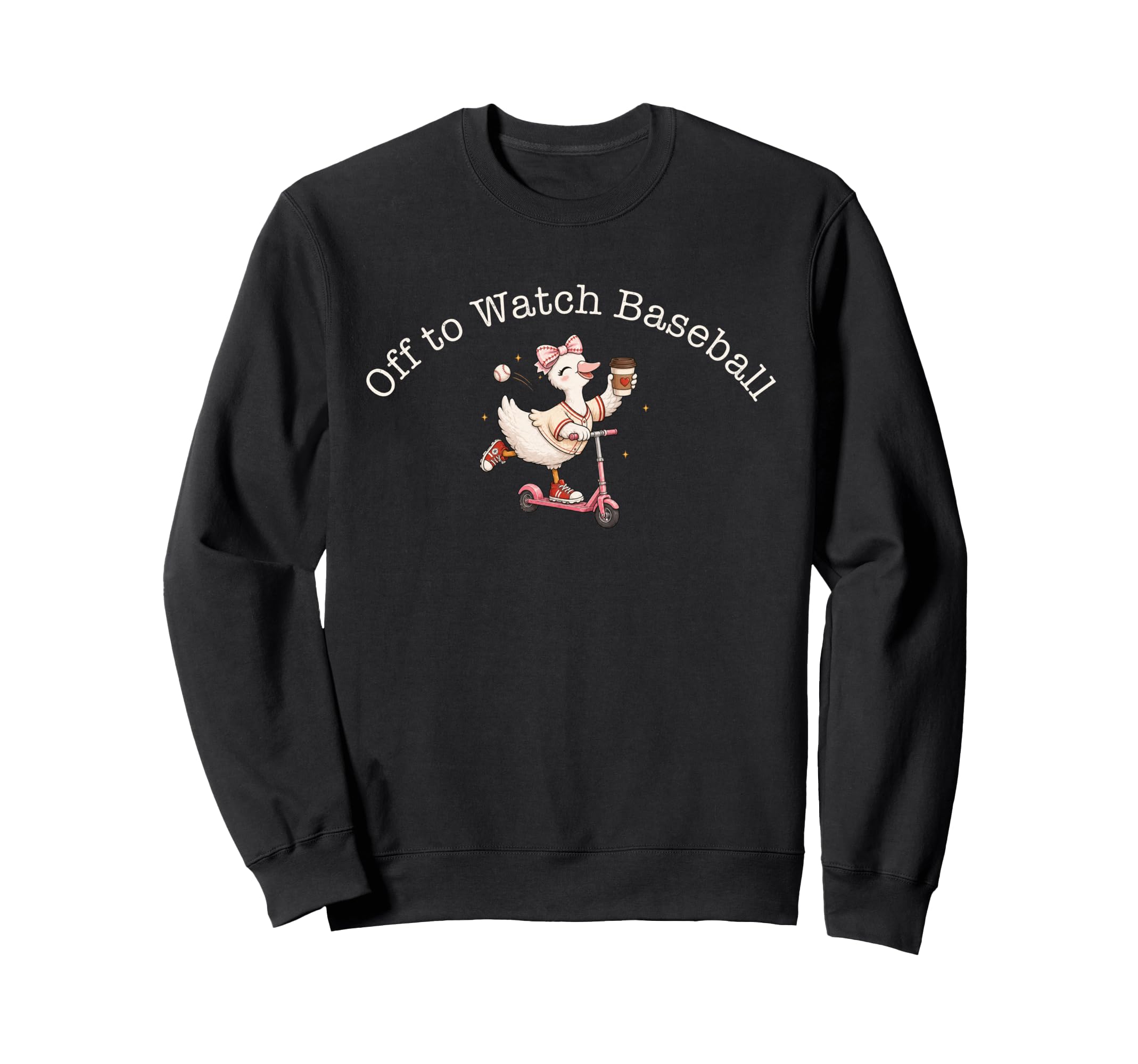 Off To Watch Baseball Funny Goose Sweatshirt - Aesthetic Graphic Unisex - T-Shirt, Sweatshirt, Hoodie