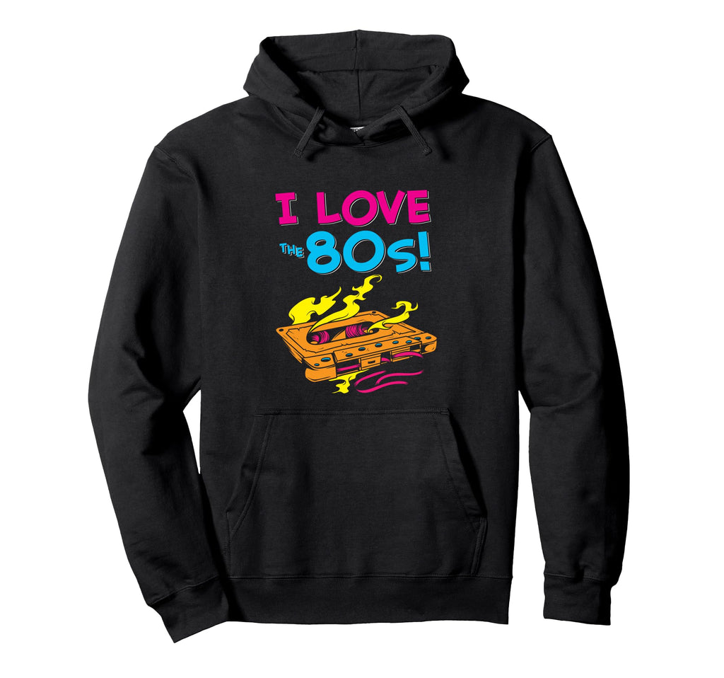 I Love 80S Audio Cassette Tapes Hoodie - Graphic Print Unisex - T-Shirt, Sweatshirt, Hoodie